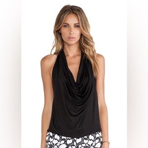 Diane von Furstenberg (DVF) Ines Cowl Neck Tank in Black